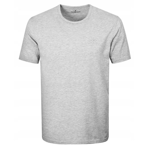 Koszulka Męska (T-Shirt) - Pako Jeans - Domieszka Elastanu, Popiel TSPJNSvoltPP ze sklepu JegoSzafa.pl w kategorii T-shirty męskie - zdjęcie 181940461