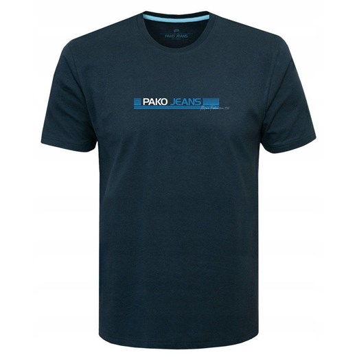 Koszulka Męska (T-Shirt) - Pako Jeans - U-Neck - Granatowa TSPJNS20toloGR ze sklepu JegoSzafa.pl w kategorii T-shirty męskie - zdjęcie 181940473