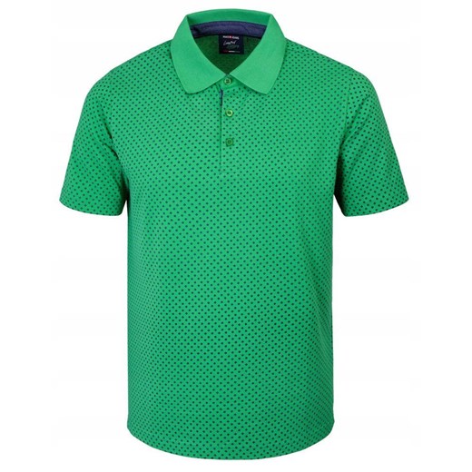 Koszulka Polo - Męska - Pako Jeans - Zielona w Drobny Groszek TSPJNSpoloARSENIKzi ze sklepu JegoSzafa.pl w kategorii T-shirty męskie - zdjęcie 181940554