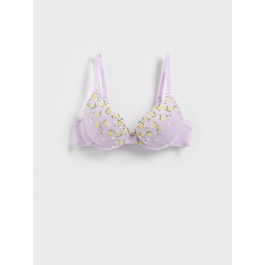 Reserved - Siateczkowy biustonosz push up - różowy Reserved 75C Reserved