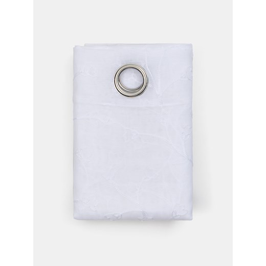 Sinsay - Zasłona z ozdobnymi haftowanymi kwiatami - biały Sinsay One Size Sinsay