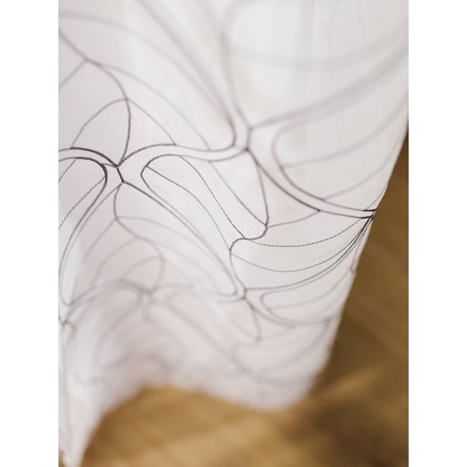 Sinsay - Przezroczysta zasłona z motywem w liście - biały Sinsay One Size Sinsay