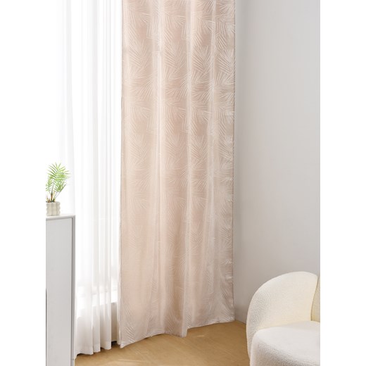 Sinsay - Zasłona z delikatnym motywem liści palmowych - beżowy Sinsay One Size Sinsay