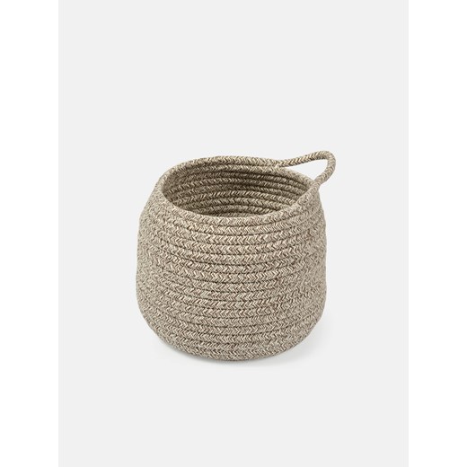 Sinsay - Materiałowy kosz do przechowywania z uchwytem - beżowy Sinsay One Size Sinsay