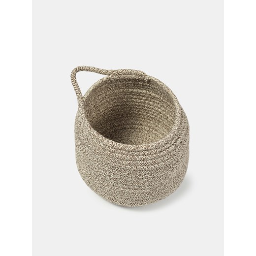 Sinsay - Materiałowy kosz do przechowywania z uchwytem - beżowy Sinsay One Size Sinsay