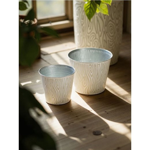 Sinsay - Metalowe doniczki we wzory allover 2 pack - zielony ze sklepu Sinsay w kategorii Dom - zdjęcie 181942460