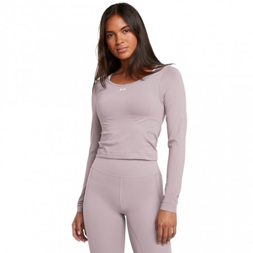 Damski longsleeve treningowy Under Armour UA Vanish Seamless LS - beżowy ze sklepu Sportstylestory.com w kategorii Bluzki damskie - zdjęcie 181943662