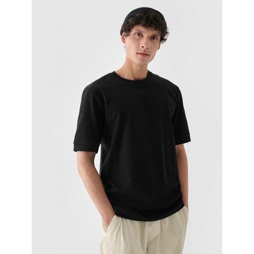 Męski t-shirt basic Outhorn OTHWAW24TTSHM1759 - czarny ze sklepu Sportstylestory.com w kategorii T-shirty męskie - zdjęcie 181943844
