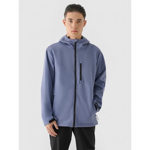 Męska kurtka softshell 4F 4FRAW24TSOFM397 - niebieska ze sklepu Sportstylestory.com w kategorii Kurtki męskie - zdjęcie 181943894
