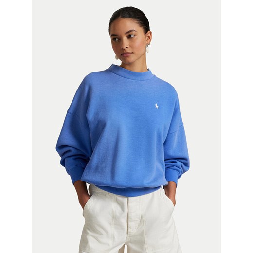 Polo Ralph Lauren Bluza 211965111002 Niebieski Oversize ze sklepu MODIVO w kategorii Bluzy damskie - zdjęcie 181945401