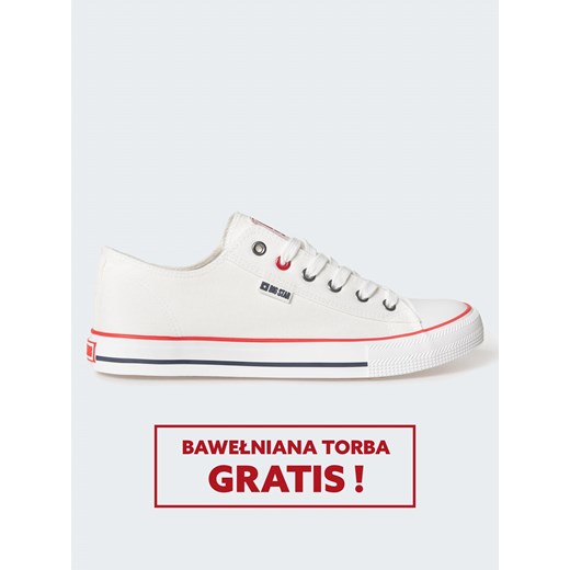Trampki męskie niskie białe JJ174600 101 ze sklepu Big Star w kategorii Trampki męskie - zdjęcie 181946283
