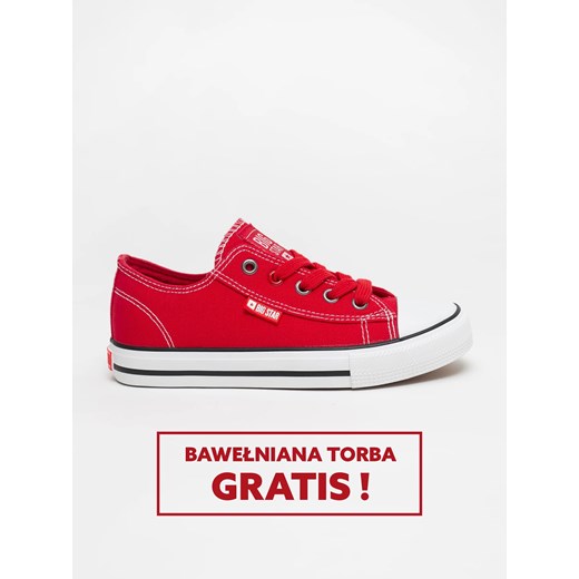 Trampki dziecięce czerwone JJ374402 603 ze sklepu Big Star w kategorii Trampki dziecięce - zdjęcie 181946301