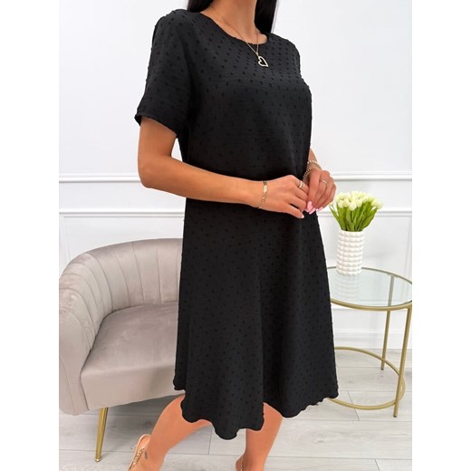Czarna Sukienka Oversize ze sklepu ModnaKiecka.pl w kategorii Sukienki - zdjęcie 181946494