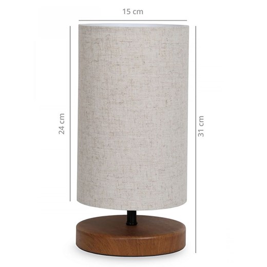 Opviq Lampa stołowa w kolorze beżowym - wys. 31 x Ø 15 cm Opviq onesize promocja Limango Polska