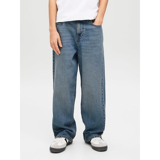 JACK &amp; JONES Junior Dżinsy &quot;Ron&quot; - Regular fit - w kolorze niebieskim ze sklepu Limango Polska w kategorii Spodnie chłopięce - zdjęcie 181948542
