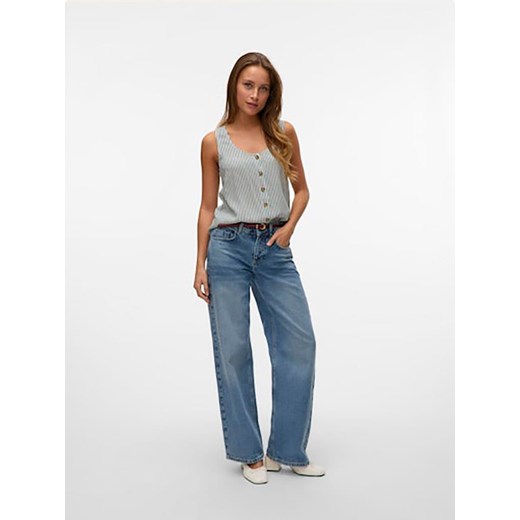 Bluzka damska Vero Moda z wiskozy szara wiosenna casualowa