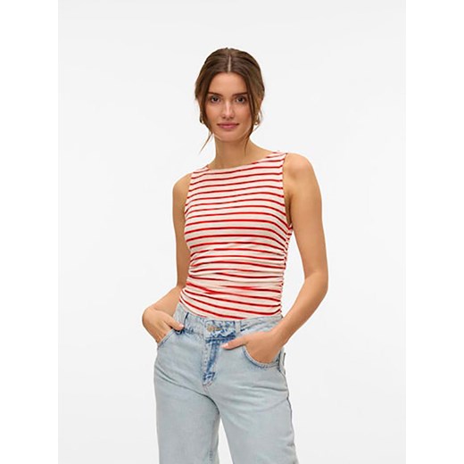 Vero Moda Top w kolorze biało-czerwonym ze sklepu Limango Polska w kategorii Bluzki damskie - zdjęcie 181948870