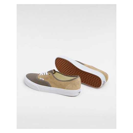 Vans Skórzane sneakersy w kolorze oliwkowo-beżowym Vans 36,5 Limango Polska wyprzedaż