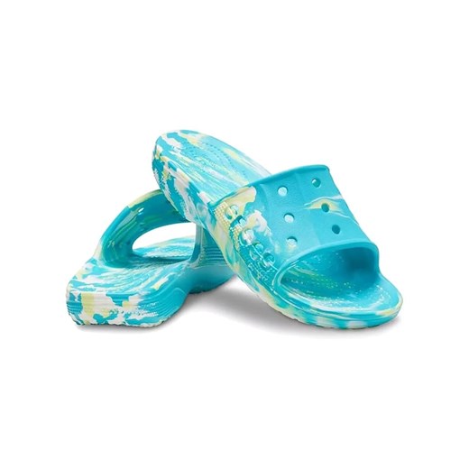 Klapki damskie Crocs z nadrukami na płaskiej podeszwie