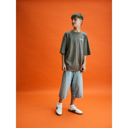 Reserved - Bawełniany t-shirt - beżowy Reserved 170 (13-14 lat) Reserved