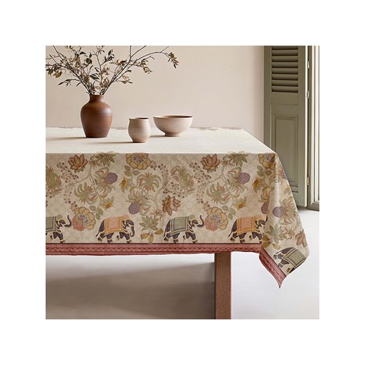 Mint Rugs Obrus &quot;Natural Amil&quot; w kolorze kremowo-zielonym ze sklepu Limango Polska w kategorii Obrusy i bieżniki - zdjęcie 181950872