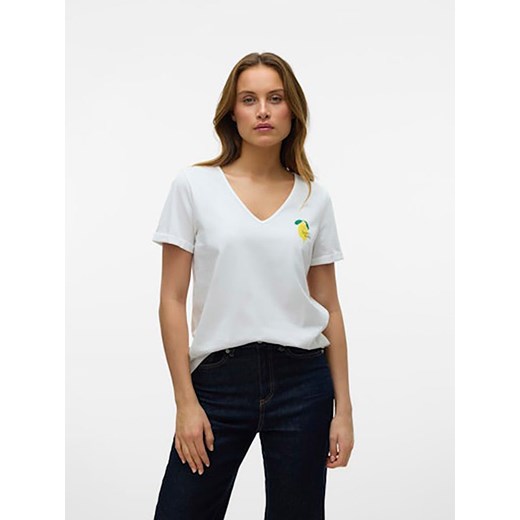 Vero Moda Koszulka w kolorze białym ze sklepu Limango Polska w kategorii Bluzki damskie - zdjęcie 181950963