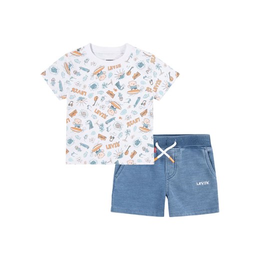 Levi&apos;s Kids 2-częściowy zestaw w kolorze białym ze wzorem ze sklepu Limango Polska w kategorii Odzież dla niemowląt - zdjęcie 181951134