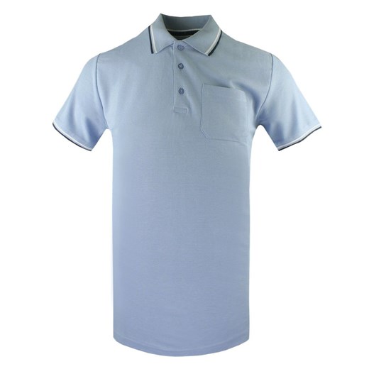 Klasyczna, Męska Koszulka Polo - Brave Soul - Jasnoniebieska TSBRSSS25poloCOSMOsteelblue ze sklepu JegoSzafa.pl w kategorii T-shirty męskie - zdjęcie 181953913