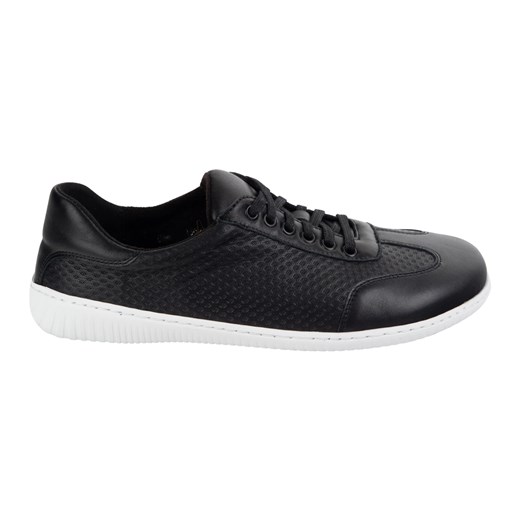 Olivier Buty męskie barefoot minimalistyczne skórzane 0742WK czarny tłoczony Olivier 41 ButyModne.pl