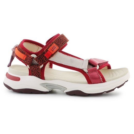 Sandały D.Franklin Sneakers Sandal Strips DFSH406003-Burg czerwone ze sklepu ButyModne.pl w kategorii Sandały damskie - zdjęcie 181955252