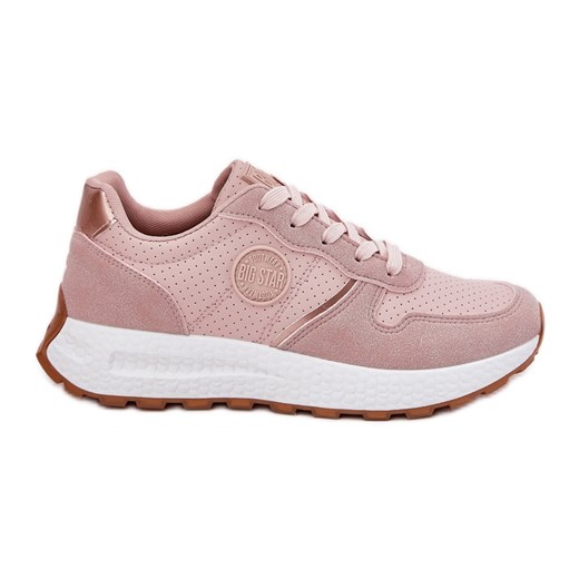 Sneakersy Damskie Na Platformie Big Star RR274489 Hi-Poly System Różowe ze sklepu ButyModne.pl w kategorii Buty sportowe damskie - zdjęcie 181955390