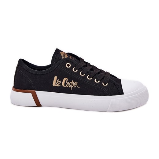 Trampki Materiałowe Damskie Lee Cooper LCW-25-31-3427L Czarne ze sklepu ButyModne.pl w kategorii Trampki damskie - zdjęcie 181955720