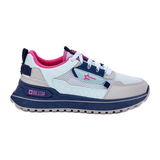 Buty Sportowe Damskie Na Platformie Big Star RR274A225 HI-POLY System Niebieskie ze sklepu ButyModne.pl w kategorii Buty sportowe damskie - zdjęcie 181955781