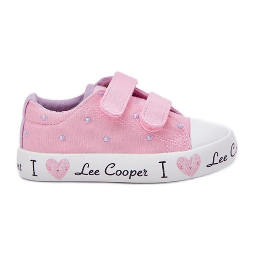 Trampki Dziewczęce Na Rzepy Lee Cooper LCW-25-02-3265K Różowe ze sklepu ButyModne.pl w kategorii Trampki dziecięce - zdjęcie 181956114