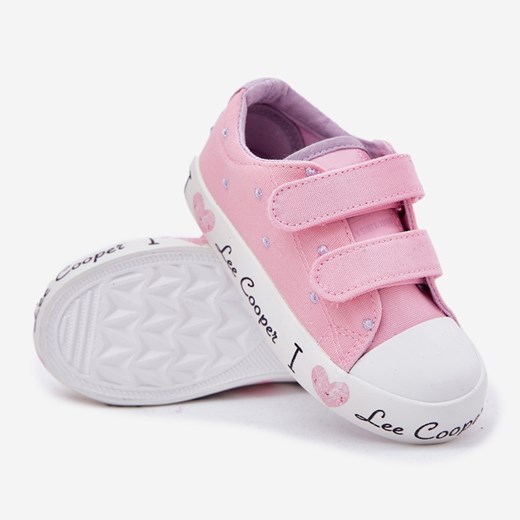 Trampki dziecięce Lee Cooper z napisami na rzepy 