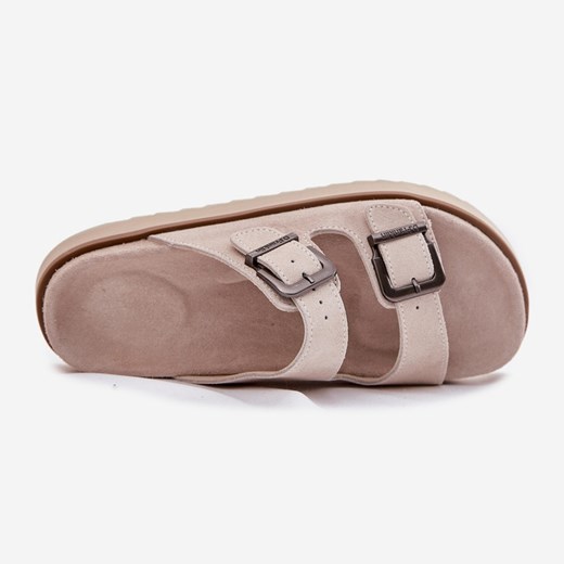 Klapki damskie D.Franklin z zamszu casual