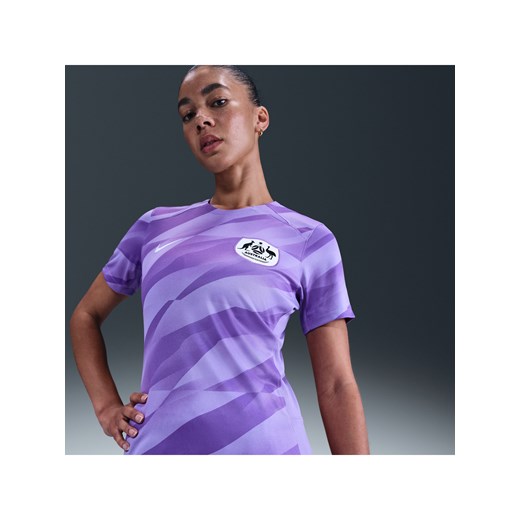 Damska koszulka piłkarska z krótkim rękawem Nike Dri-FIT Australia Stadium Goalkeeper 2024 – replika - Fiolet ze sklepu Nike poland w kategorii Bluzki damskie - zdjęcie 181960374