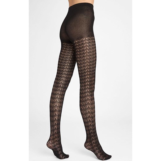 Marilyn czarne rajstopy o żakardowym splocie Jacquard D09 120 DEN, Kolor czarny, Rozmiar 1/2, Marilyn ze sklepu Primodo w kategorii Rajstopy - zdjęcie 181962272