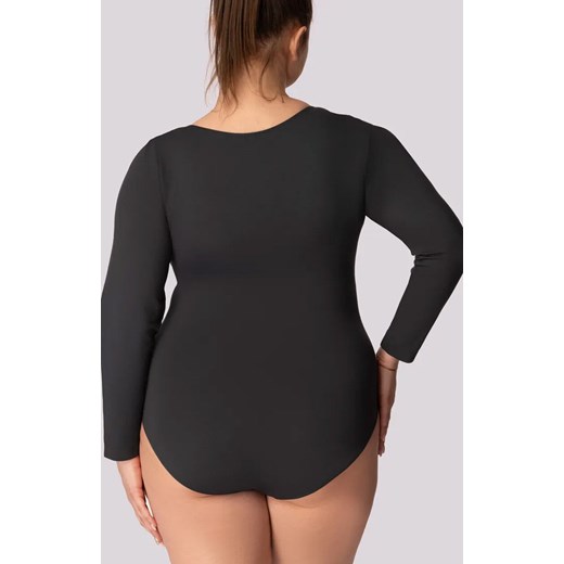 Mona body damskie z długim rękawem szare Longsleeve Base Plus Size, Kolor szary, Rozmiar 2XL, Mona ze sklepu Primodo w kategorii Body damskie - zdjęcie 181962363