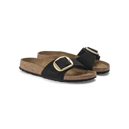 Birkenstock Skórzane klapki "Madrid" w kolorze czarnym 40 Limango Polska wyprzedaż