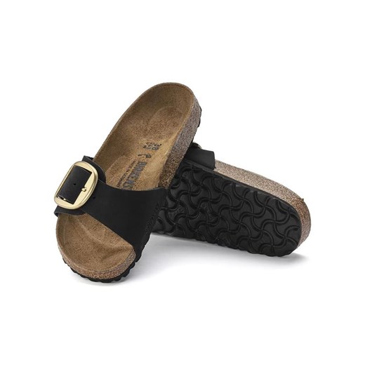 Birkenstock Skórzane klapki "Madrid" w kolorze czarnym 38 wyprzedaż Limango Polska