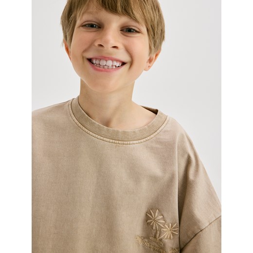 Reserved - Bawełniany komplet z szortami - beżowy Reserved 122/128 (6-8 lat) Reserved