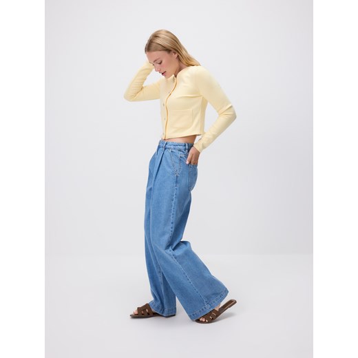 Reserved - Jeansy wide leg - niebieski ze sklepu Reserved w kategorii Jeansy damskie - zdjęcie 181967424