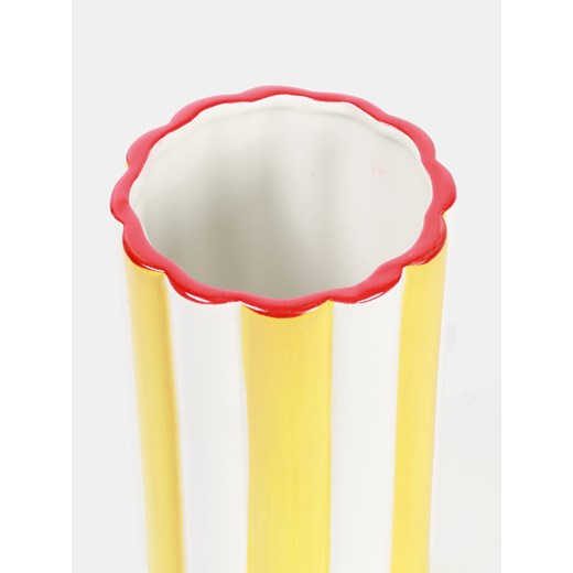Sinsay - Ceramiczny wazon w paski - żółty Sinsay One Size Sinsay