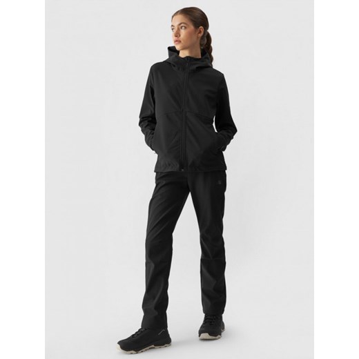 Damska kurtka softshell membrana 5000 4F 4FWAW24TSOFF285 - czarna ze sklepu Sportstylestory.com w kategorii Kurtki damskie - zdjęcie 181970594
