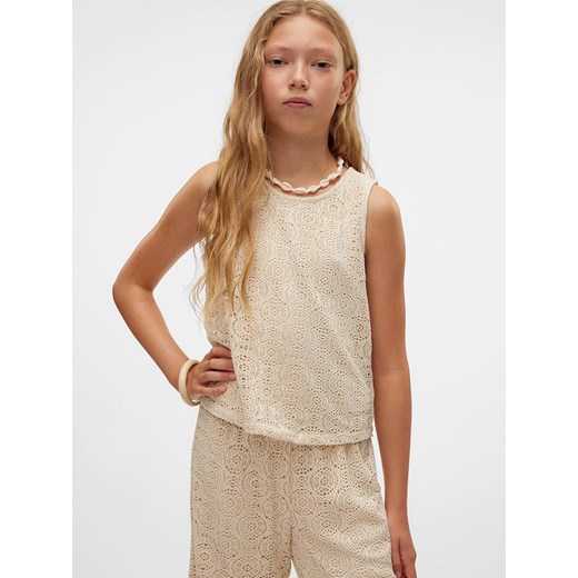 Vero Moda Girl Top &quot;Maya&quot; w kolorze beżowym ze sklepu Limango Polska w kategorii Bluzki dziewczęce - zdjęcie 181971423