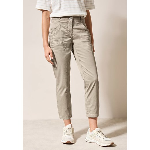 Cecil Spodnie - Slim fit - w kolorze beżowym ze sklepu Limango Polska w kategorii Spodnie damskie - zdjęcie 181971581