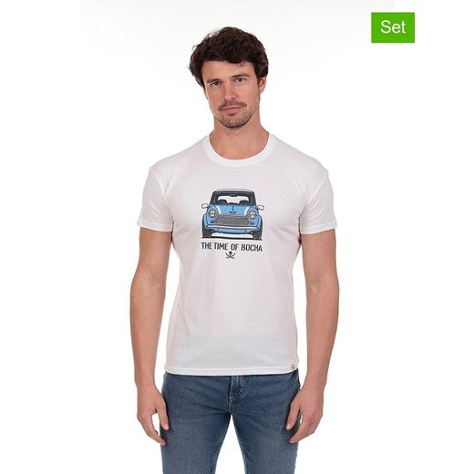 The Time of Bocha Koszulki (2 szt.) w kolorze granatowo-białym ze sklepu Limango Polska w kategorii T-shirty męskie - zdjęcie 181971604