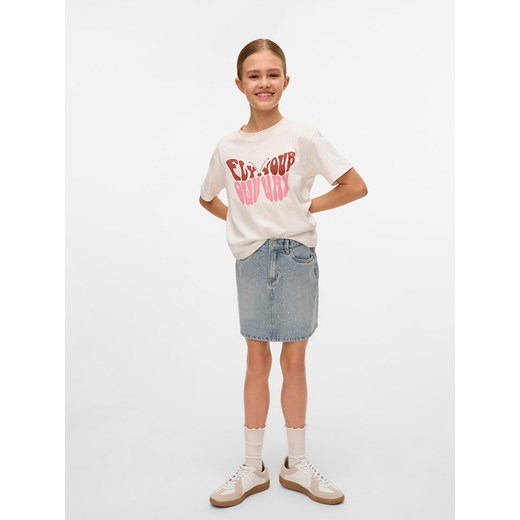 Vero Moda Girl Koszulka &quot;Palin Harper&quot; w kolorze białym ze sklepu Limango Polska w kategorii Bluzki dziewczęce - zdjęcie 181971632