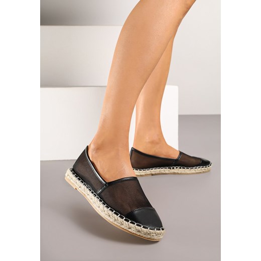 Czarne Espadryle z Siateczki na Plecionej Podeszwie Folirelin ze sklepu renee.pl w kategorii Espadryle damskie - zdjęcie 181973480